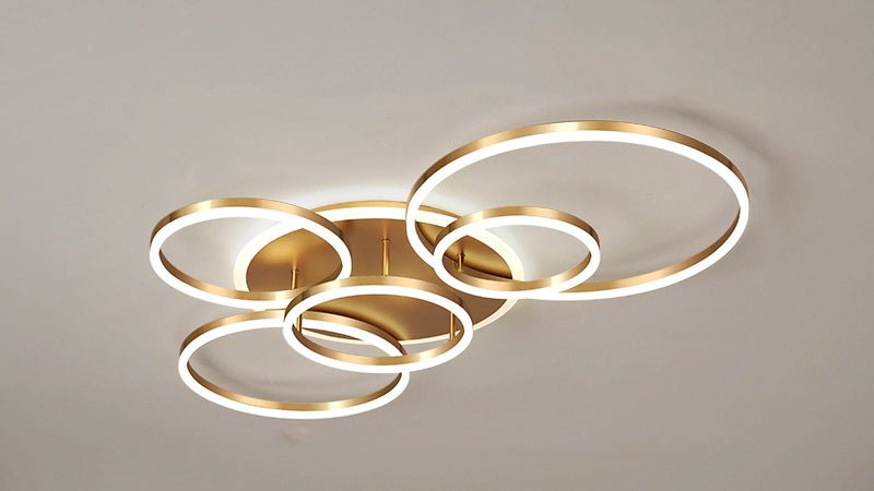 Metal Circle Contemporary LED Chandelier - Housdecor