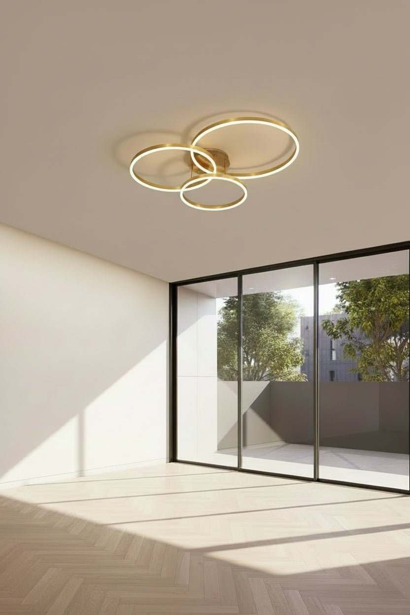 Ring LED Chandelier - Gold Circle - Modern Contemporary - Housdecor